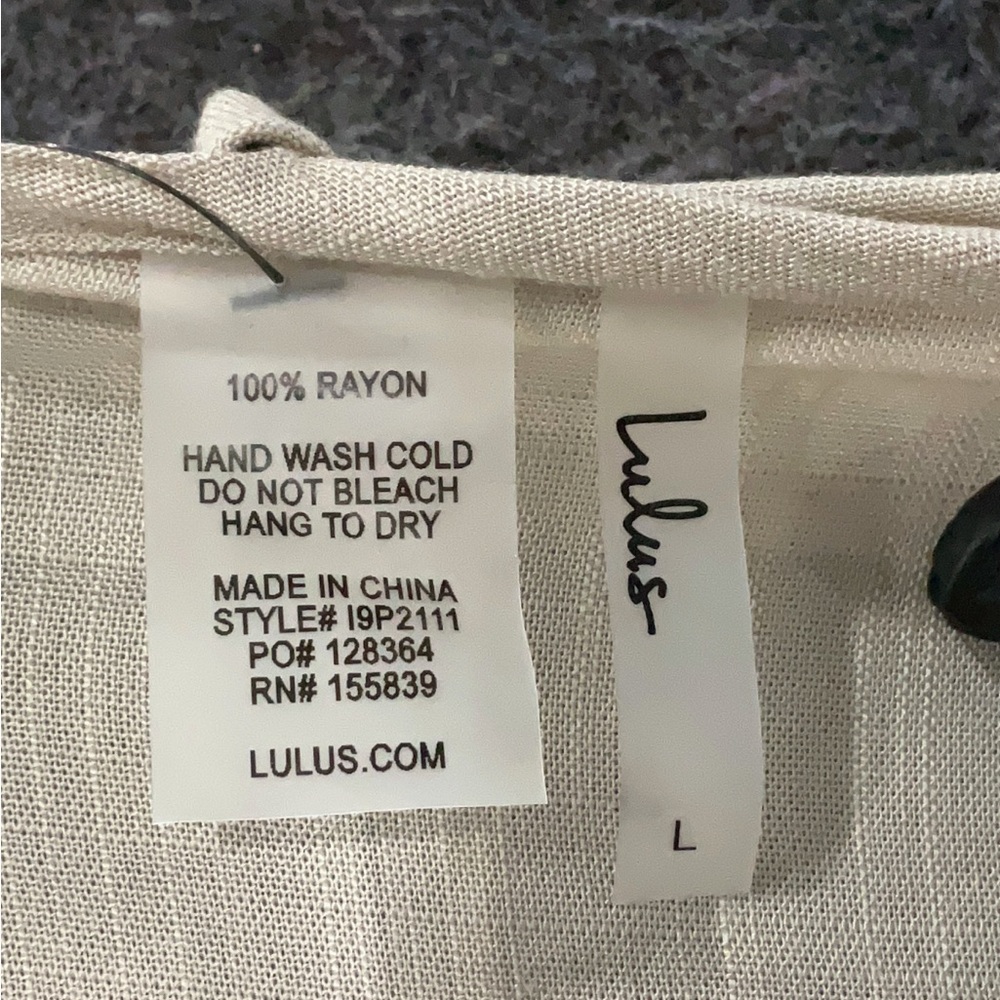 NWT Heatwave Beige Wide-Leg Swim Cover-Up Jumpsuit Size L open back v neck - Picture 7 of 14